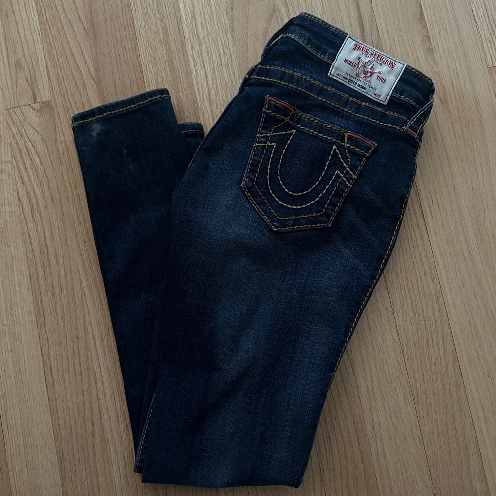 True Religion Women's Dark Blue Jeans